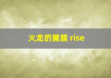 火龙的翼膜 rise